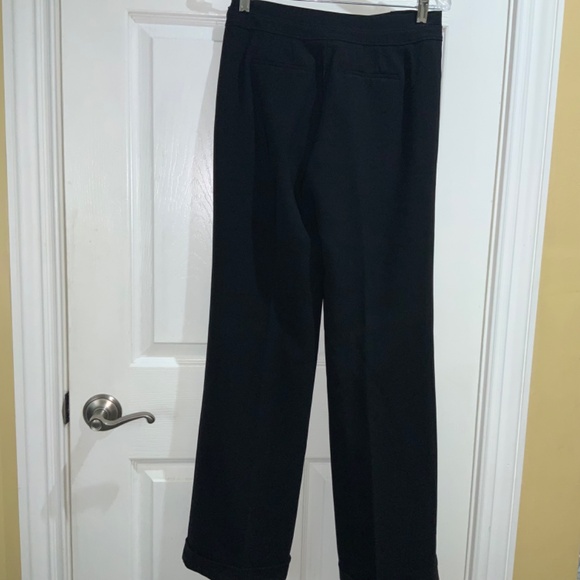 Ann Taylor Petite wide leg trousers Sz 0P side zip cuffed pockets msr - Picture 6 of 11